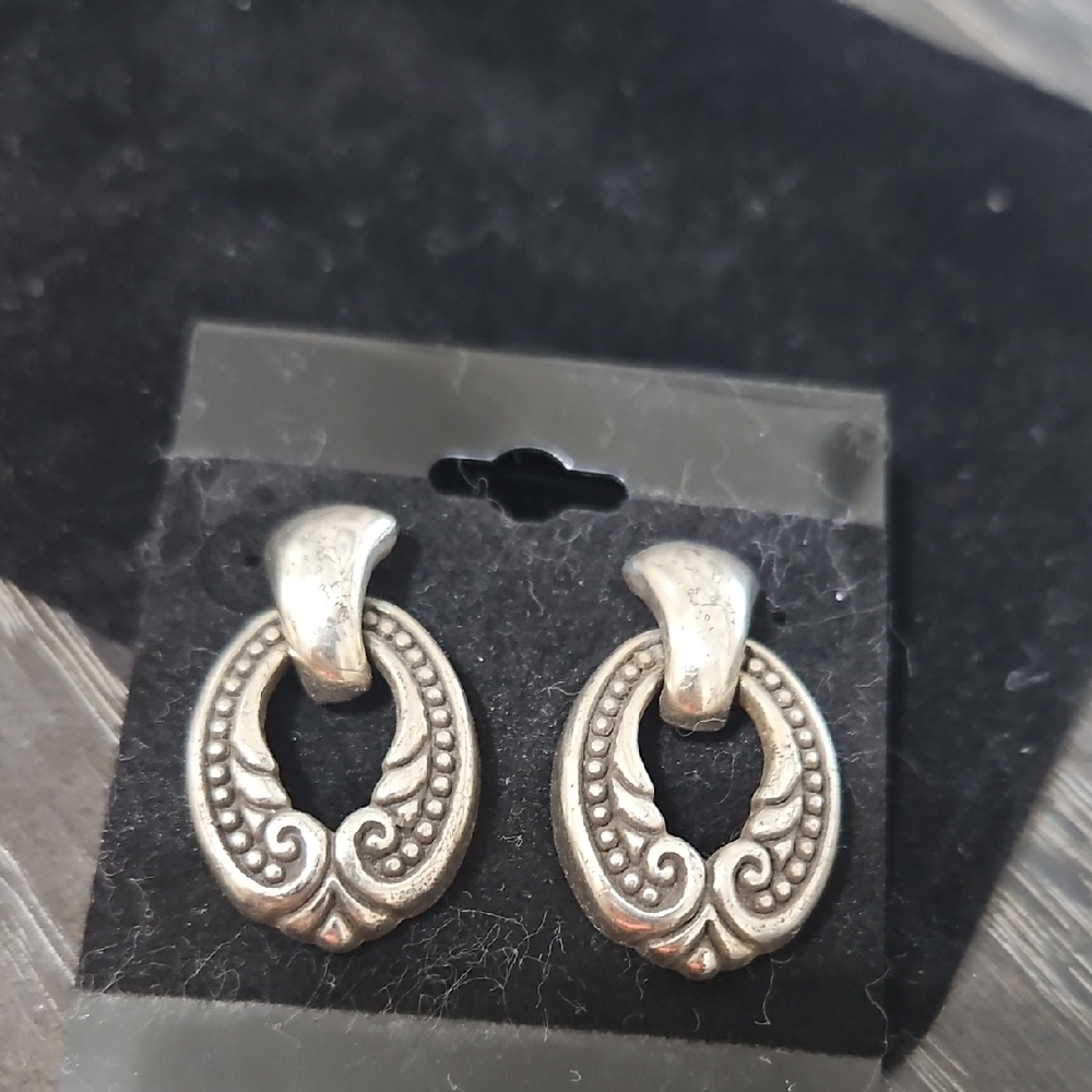 Brighton Silver Door Knocker Earrings